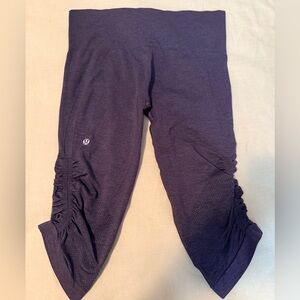 Lululemon Run Inspire Crop Leggings Heathered Purple Size 8